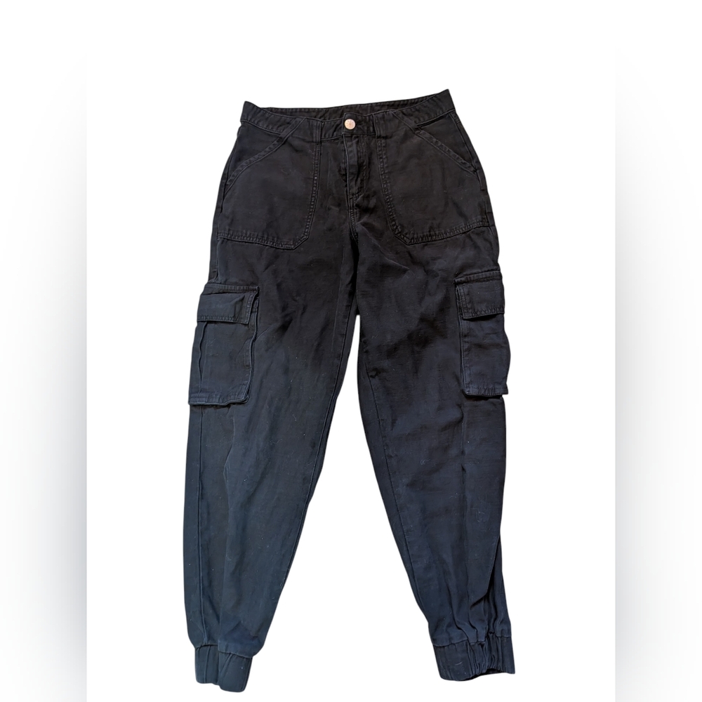 Sabotage Black High-Waist Cargo Pants